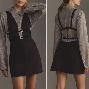 Brand New Maeve Glam Buckle Pinafore Mini Skirt